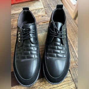GATSBY Oxford Derby Leather Lace Up Black Men's Size 17 US 52 EU. NWOT (…